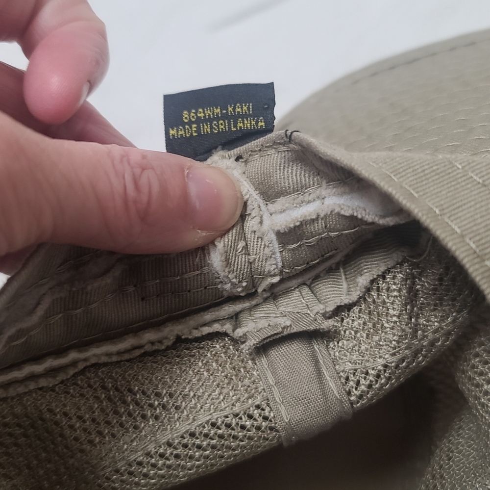 DPC Khaki Wide Brim Sun Hiking Hat, Packable, Size Large - Picture 7 of 7